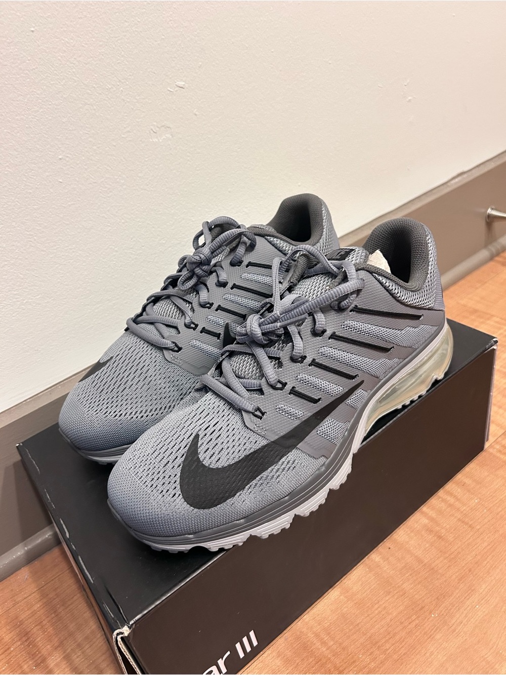 Nike Men’s Gray and Black Air-Max Sneakers